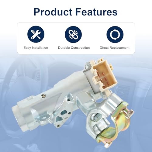 Ignition Switch Lock Cylinder with Keys Replacement for Corolla 1998-2002 RAV4