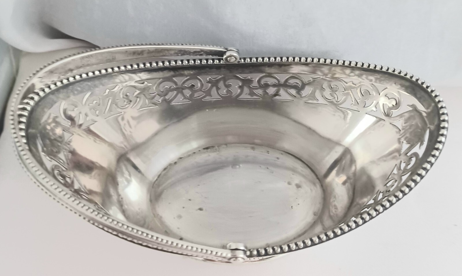 Dominick & Haff Sterling Pierced Beaded Sugar? Basket