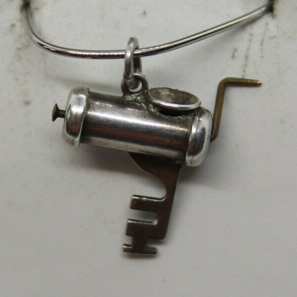 Sterling Silver Movable Meat Grinder Charm