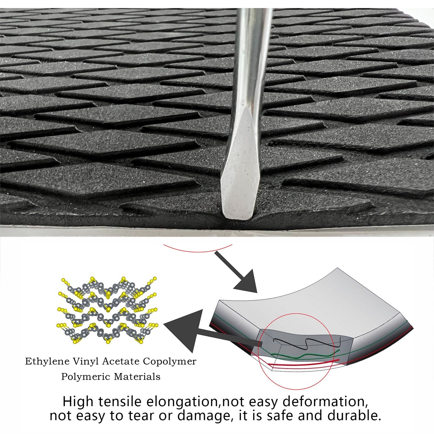 94''x35" EVA Foam Boat Decking Sheet Mat Teak Marine Yacht Flooring Paddle Pad