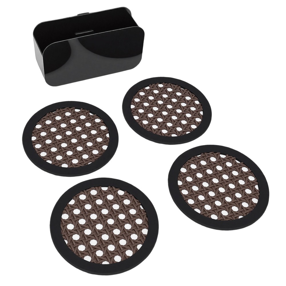 1-4PCS Elegant Silicone Coasters Set Heatproof Table Mat For Dining Room Kitchen