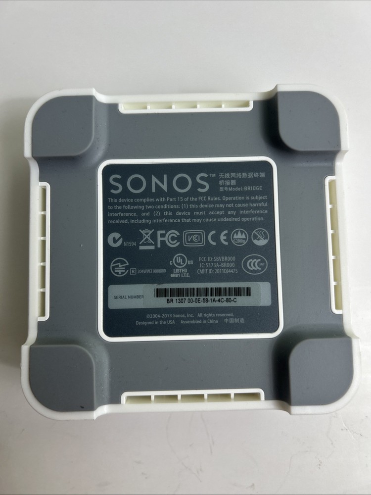 Sonos Bridge BRIDGE Wireless Network for Sonos * No Power Adapter *