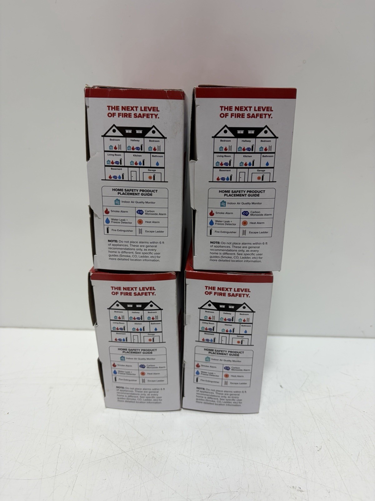 Lot of (4) Kidde Compact Battery Smoke Detectors with Photoelectric Sensor 10SDR