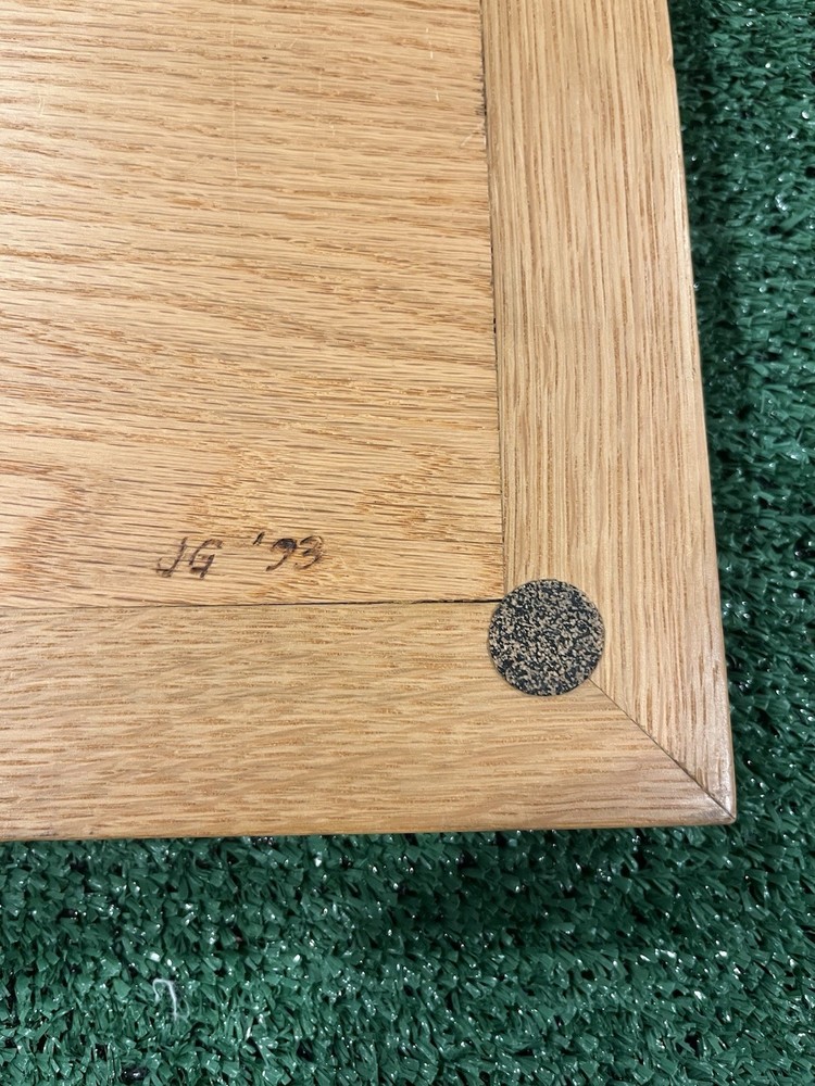 Vintage Hand Made Solid Oak Chess-Checker Board
