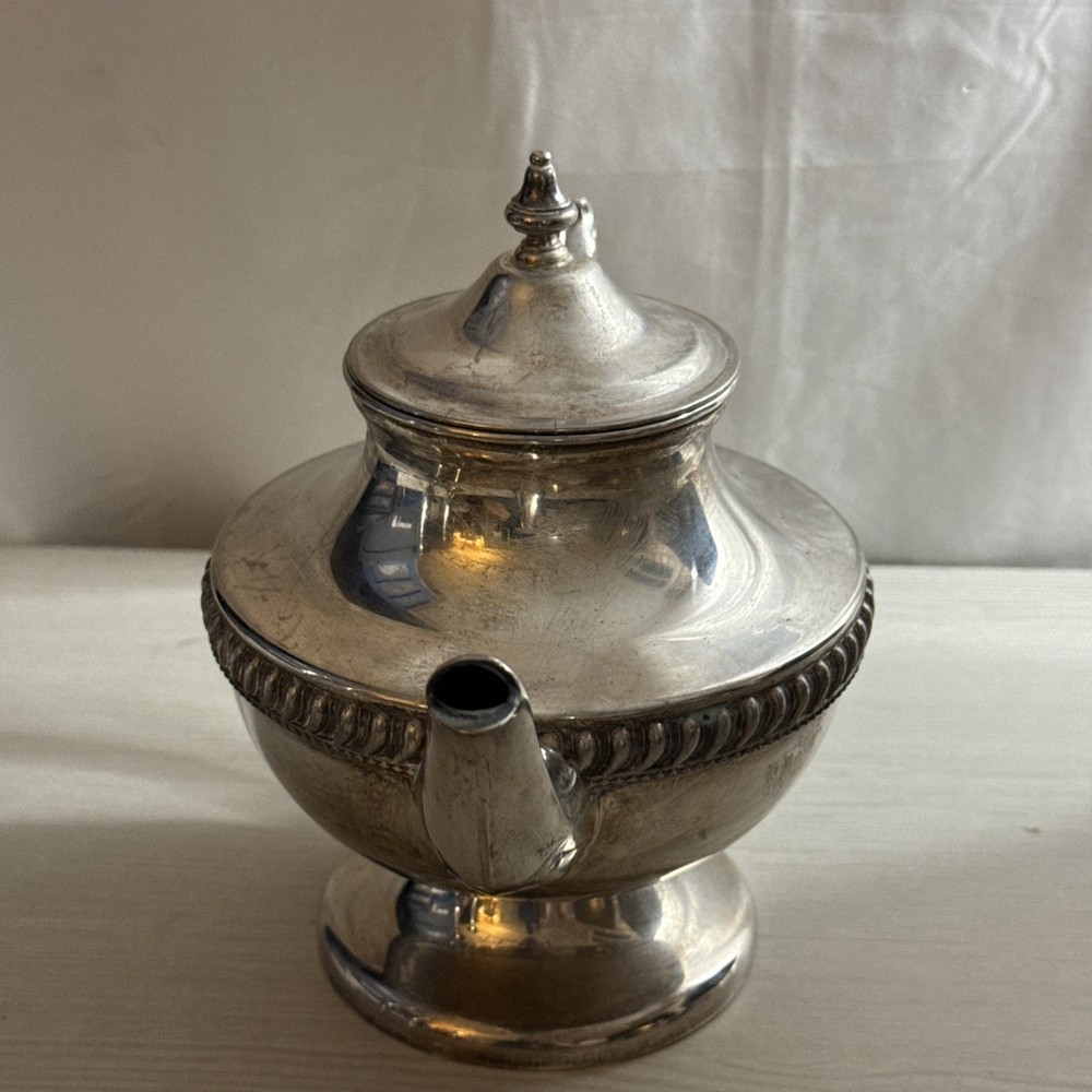 Silver On Copper Teapot