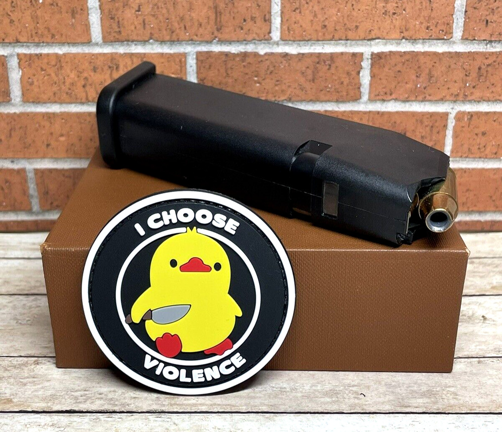 Tactical Morale Patch - PVC Duck Patch - Funny I Choose Violence Gun Patch