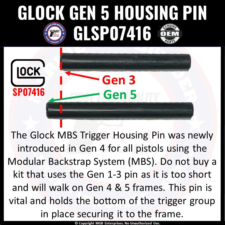 Glock 19 Lower Part Kit Gen 5 OEM G19 LPK Complete