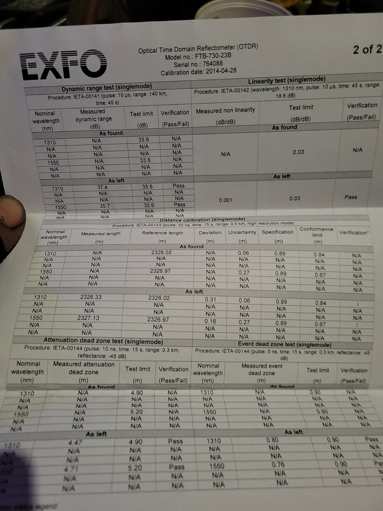 EXFO FTB-700 series 1PRO OTDR Test Platform