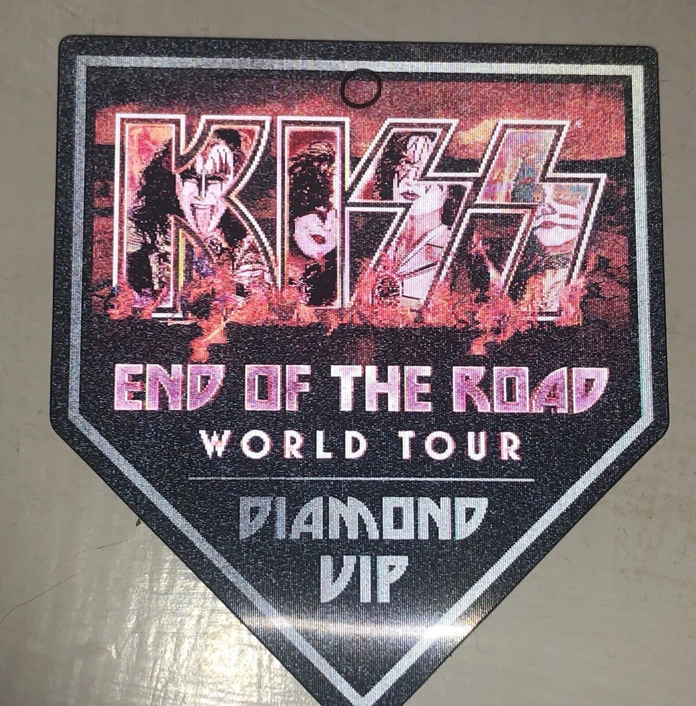 KISS End of The World Tour Holographic Memorabilia Diamond VIP Tag Unused