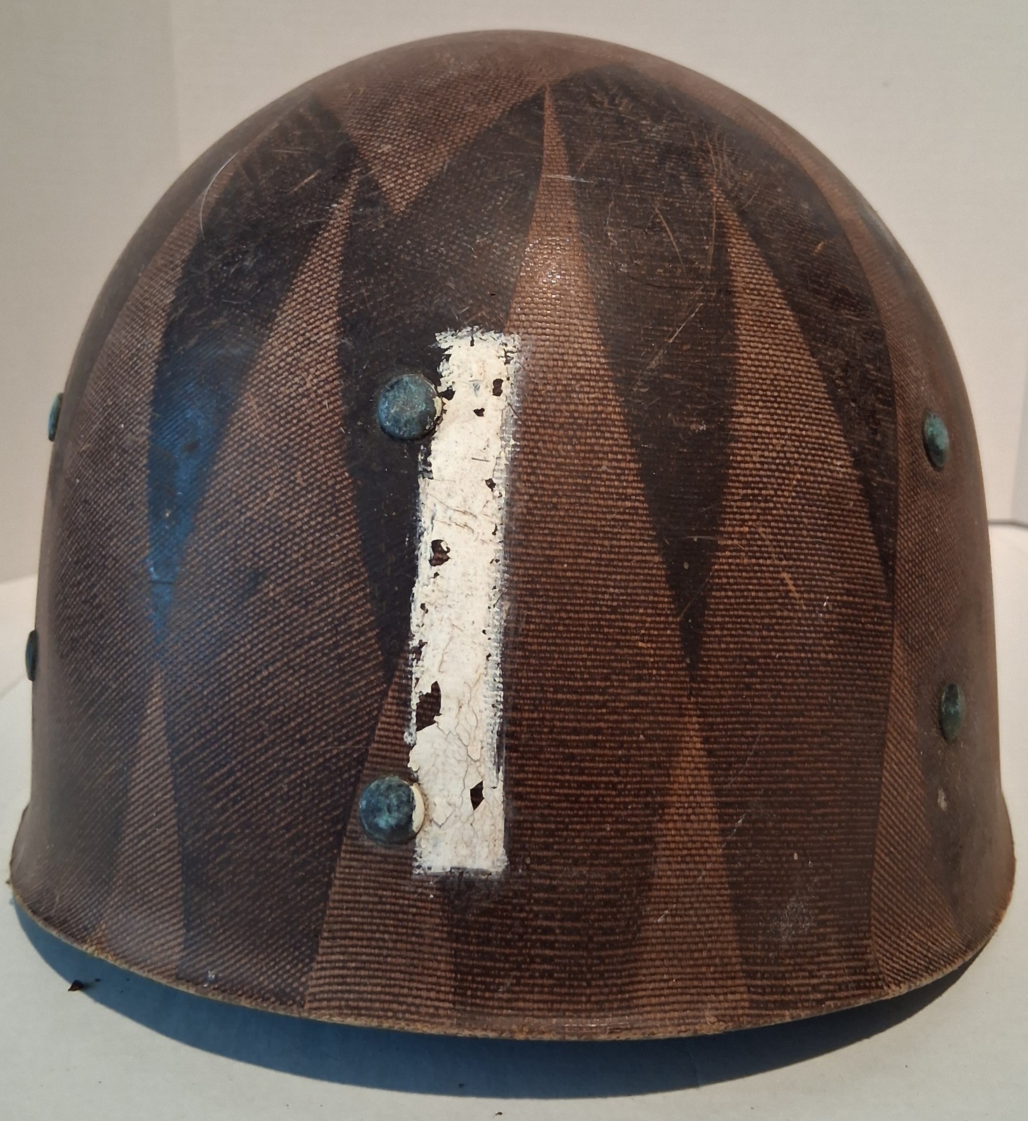 US Army M-1 Combat Helmet Liner Brown Military 1950s Korean War Era Vintage Old