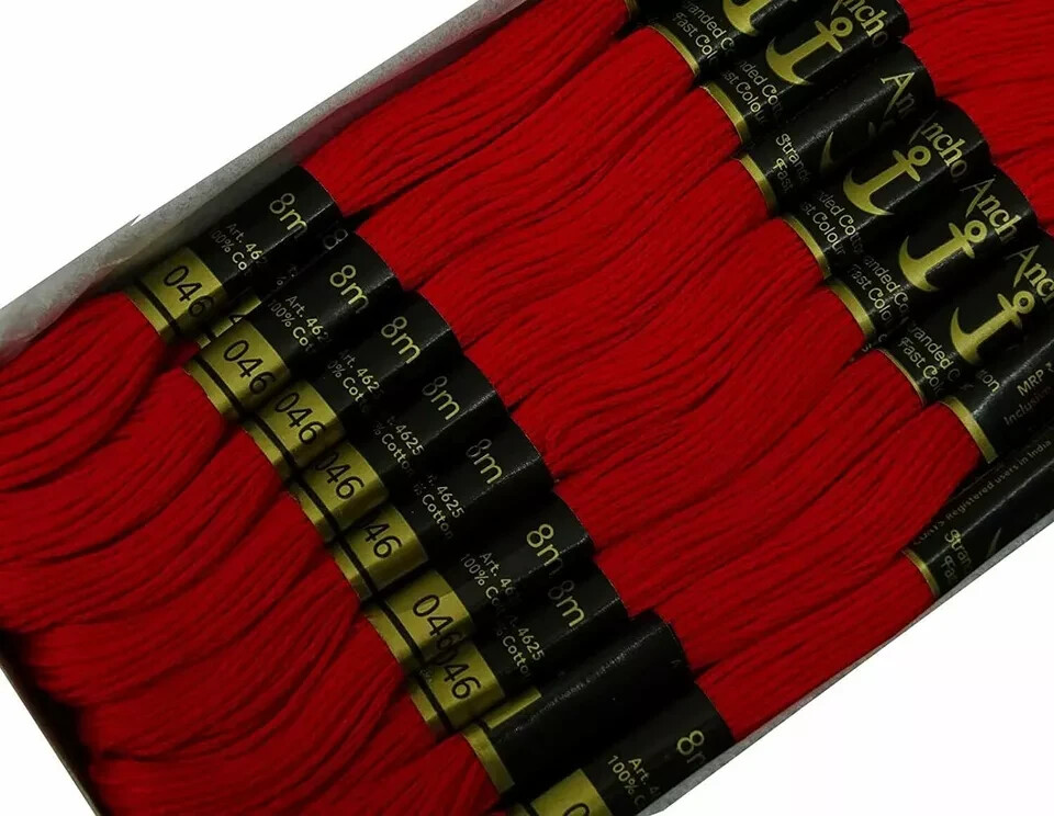 Anchor Threads Sewing Floss Cross Stitch Stranded Cotton Thread Hand Embroidery