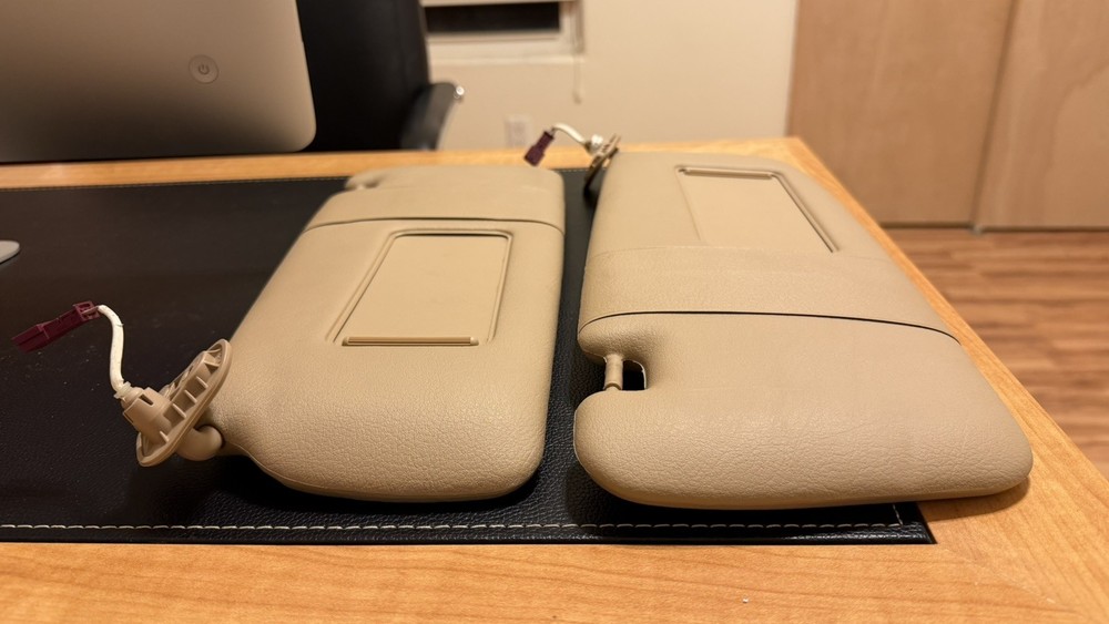 BMW E39 5 Series OEM Beige Sun Visor(Left & Right) Pristine Condition