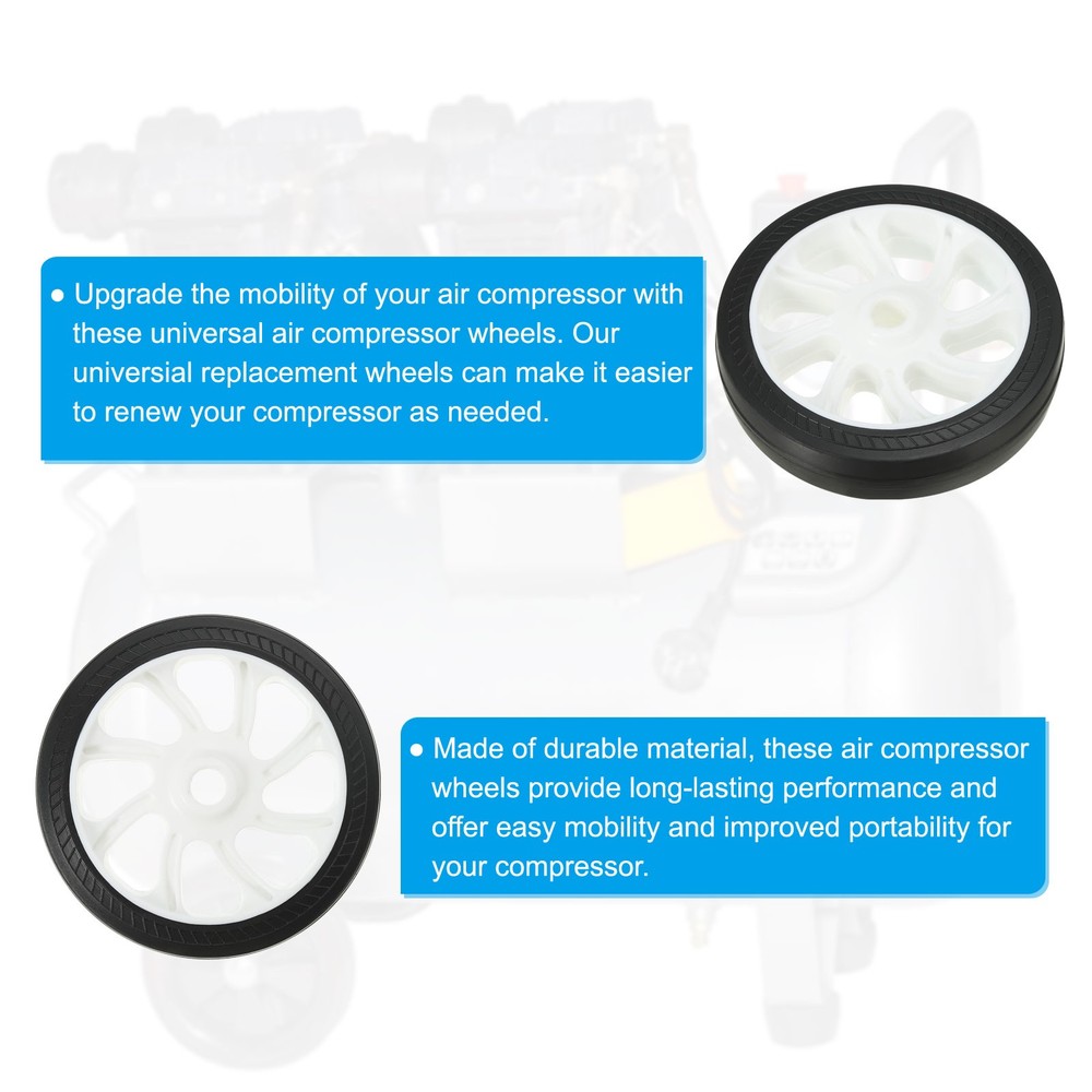 5" Universal Air Compressor Wheel with 0.46" Hole, White
