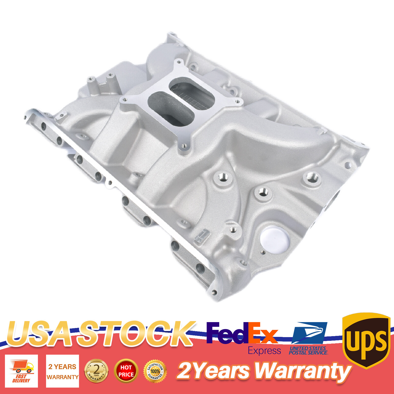 Dual Plane Aluminum Intake Manifold 7105 for Ford 390 406 410 427 428ci FE V8