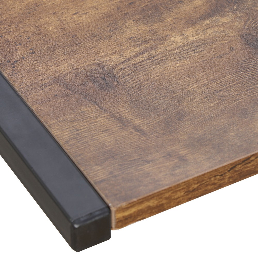58"L-Shaped Gaming Desk Reversible MDF Computer Corner Laptop Table Rustic Brown