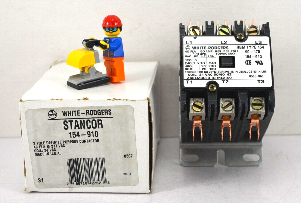 154-910 Stancor *NOS* 3 Pole Definite Purpose Contactor