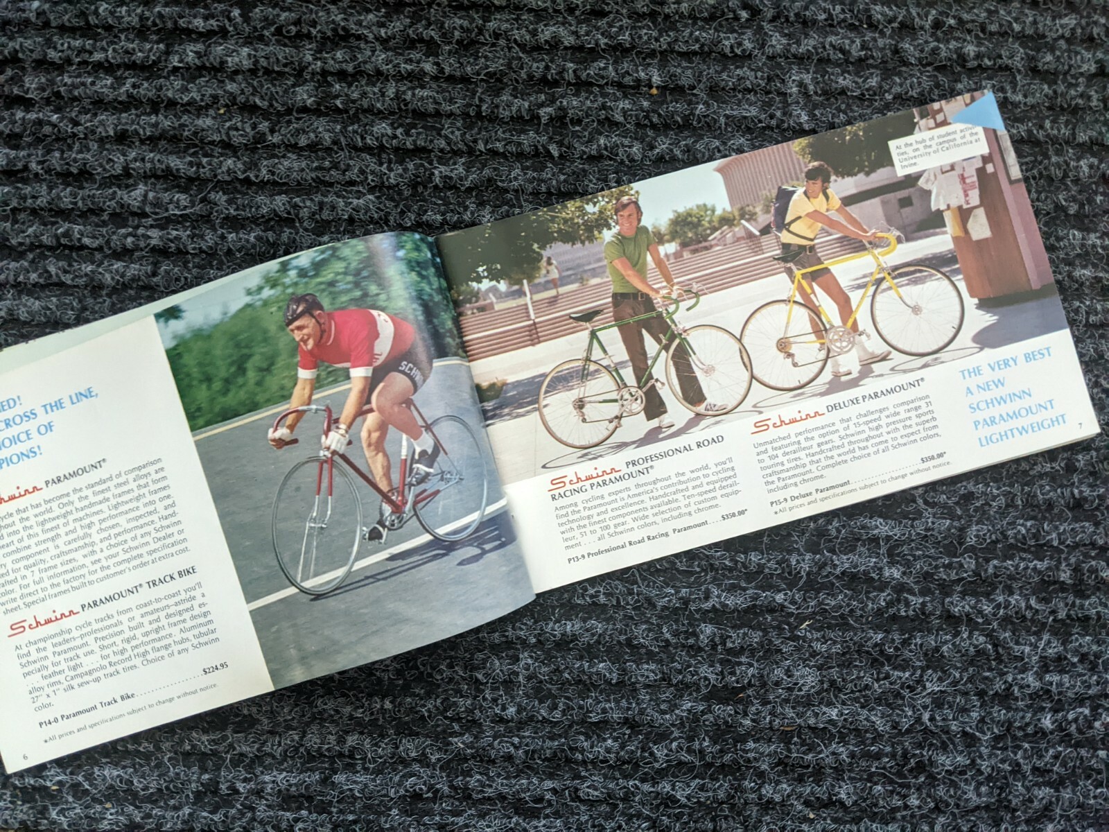 Schwinn 1972 Original Bicycle Sales Catalog~Bikes-Paramount-Stingray 72