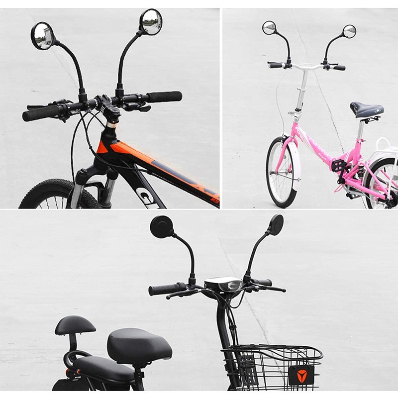2-Piece Bicycle Mirror – Quick-Release Rearview