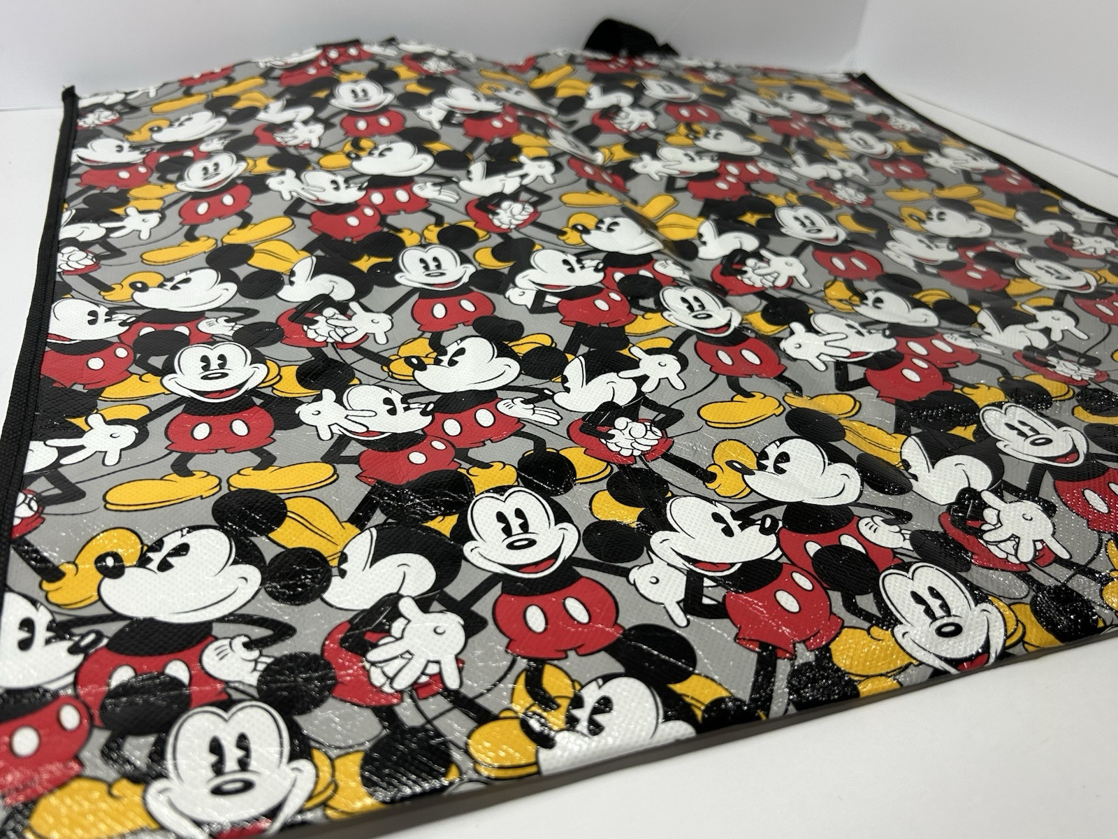 Disney Mickey Mouse Reusable Tote Bag Big 19x17x7 Multi Color Brand New