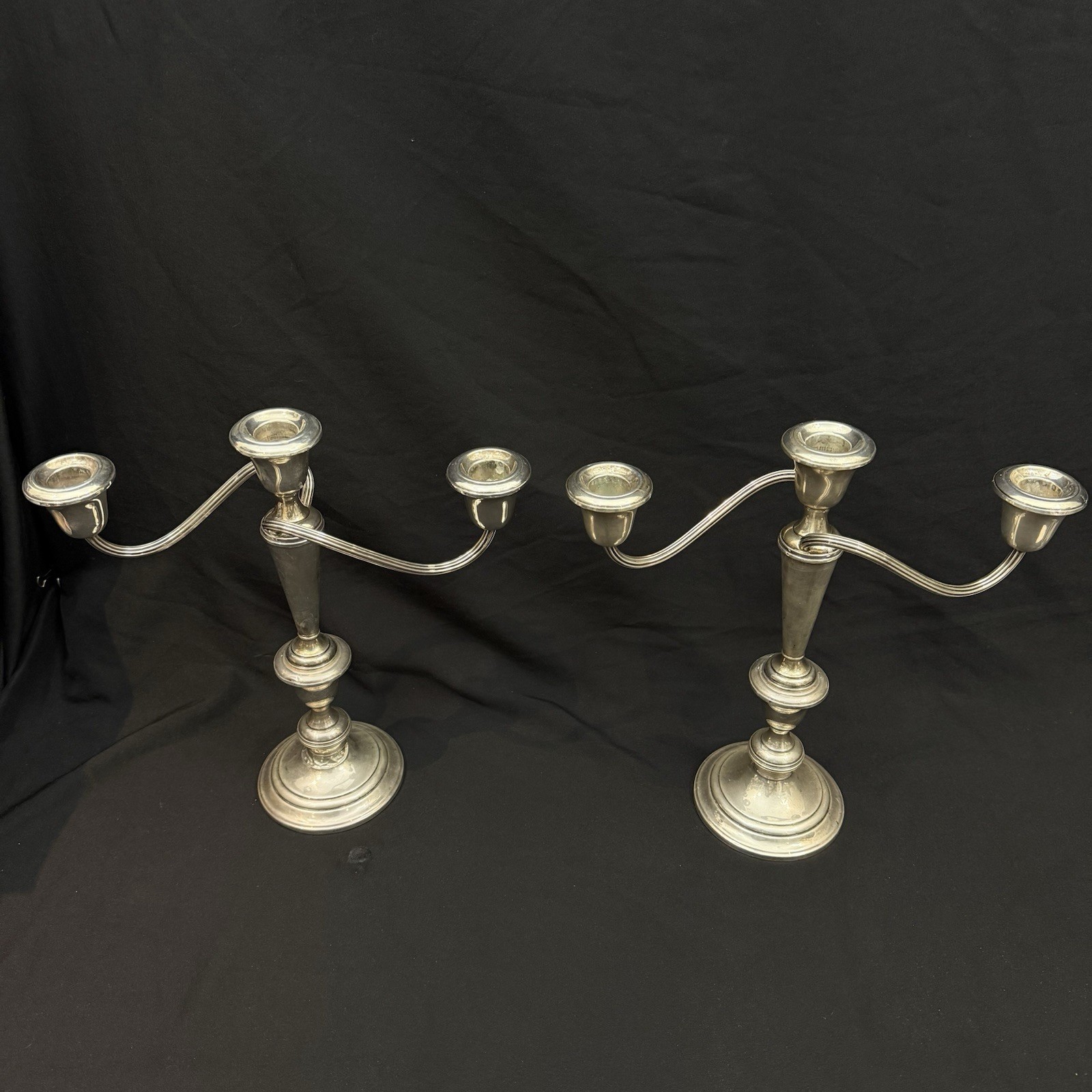 Vintage Gorham Sterling Silver Candelabra Pair 11.5”