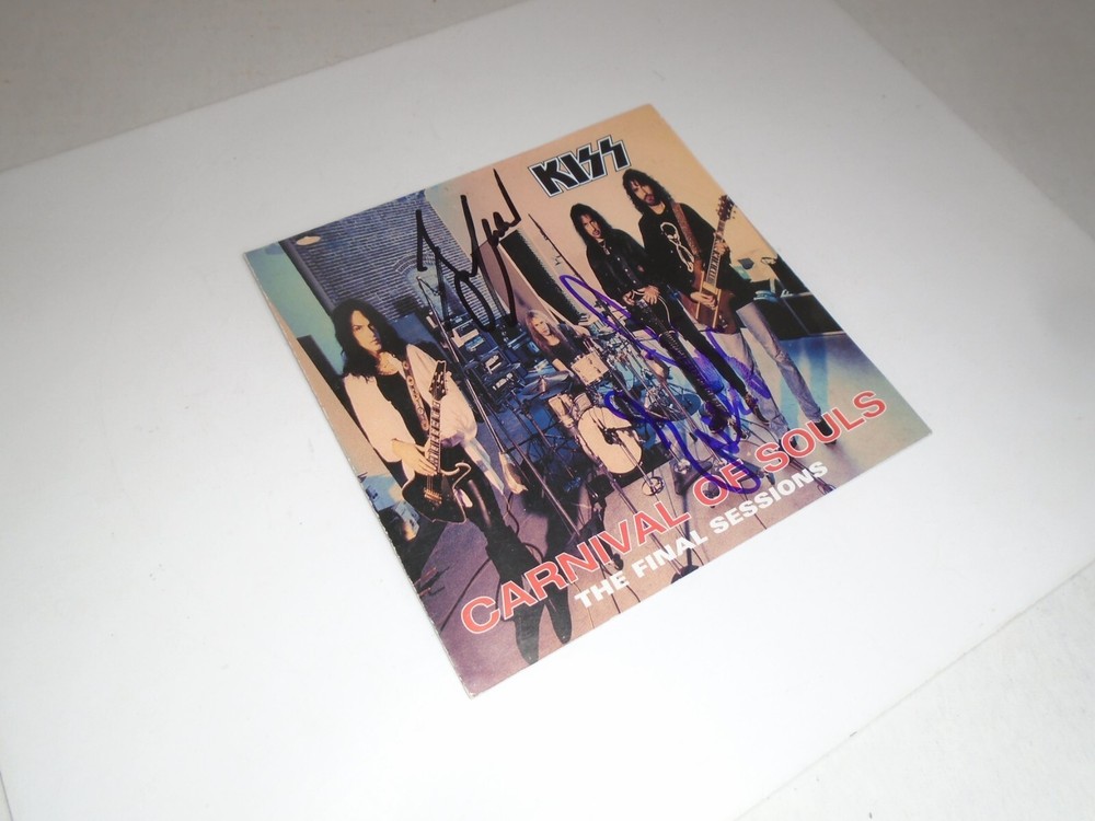 KISS ERIC SINGER BRUCE KULICK SIGNED AUTO AUTOGRAPHED CD BOOKLET - INSERT ONLY