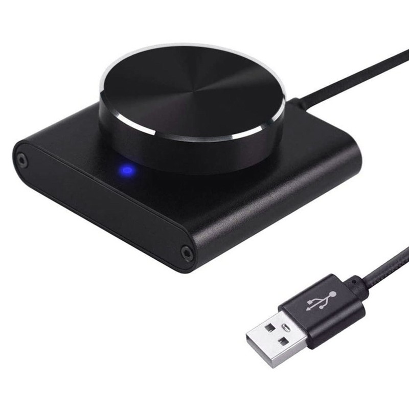 USB Volume Control Knob Adjuster for w/ 7.2ft USB Cable PC Speakers Contro