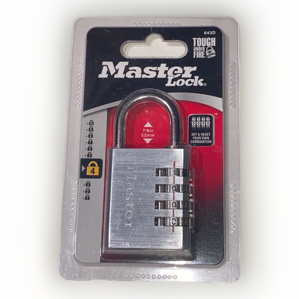 Master Lock 643D 1-9/16 Inch Combination Padlock New