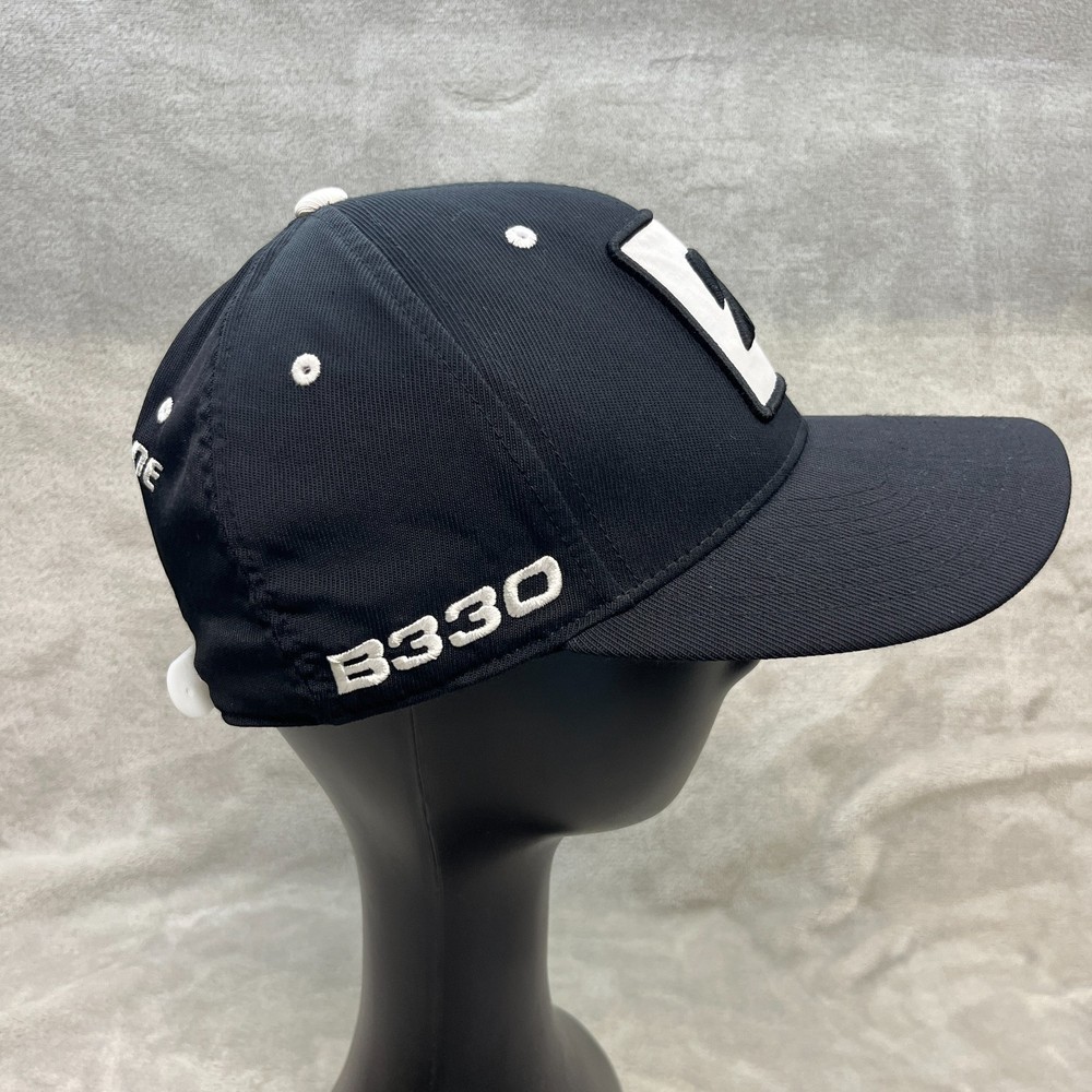 Bridgestone 110 Golf Patch Cap Adjustable Golf Hat Black White OSFM