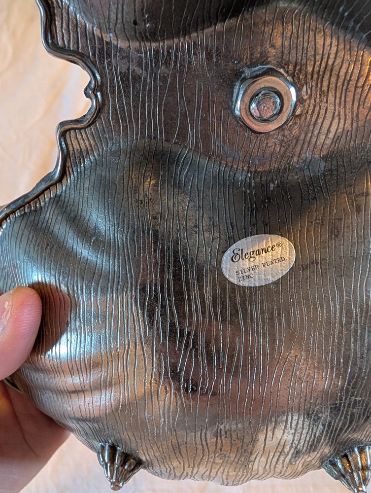 Vintage Silver Plated Swan Double Trinket Dish