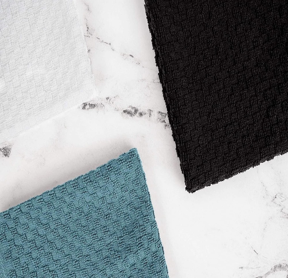 Versatile Kitchen Towels Set - 12 Pack, 450GSM Aqua Cotton, Extra Absorbent