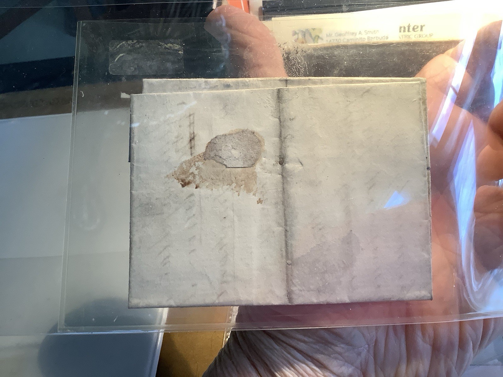 Mid 1800s = Genuine US LOCAL POST Stamp On Cover BLOOD’S 15L14