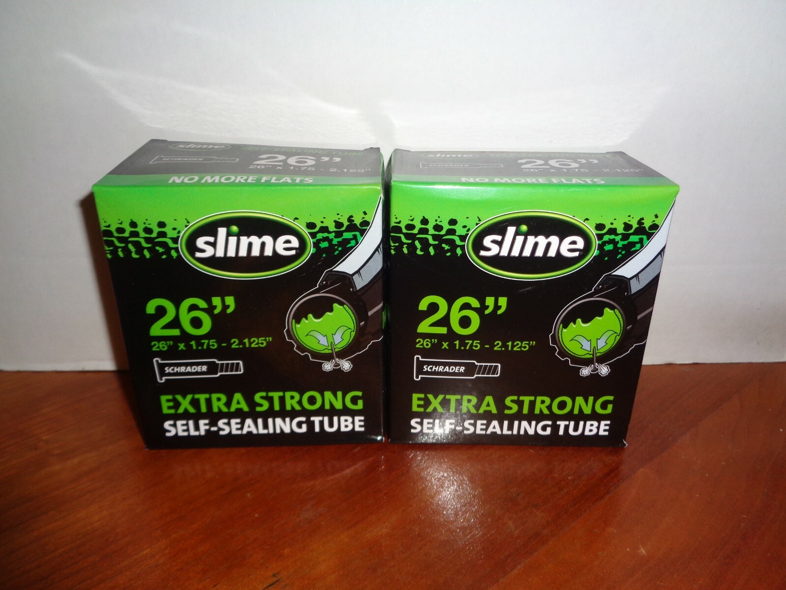 2 - Slime 26 Inch Extra Strong Self Sealing Tubes Schrader Valve 26"X 1.75-2.125