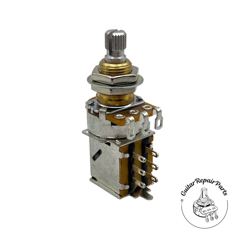 Alpha 250k Push-Pull Pot, DPDT, Split-Shaft