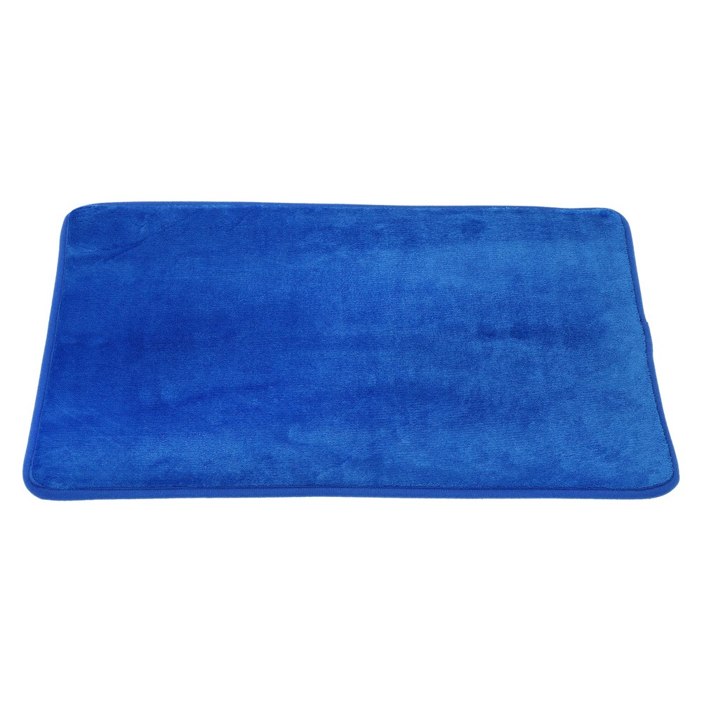 Bathroom Rugs Bath Mat Machine Washable Solid Color Pattern Dark Blue 90x60cm