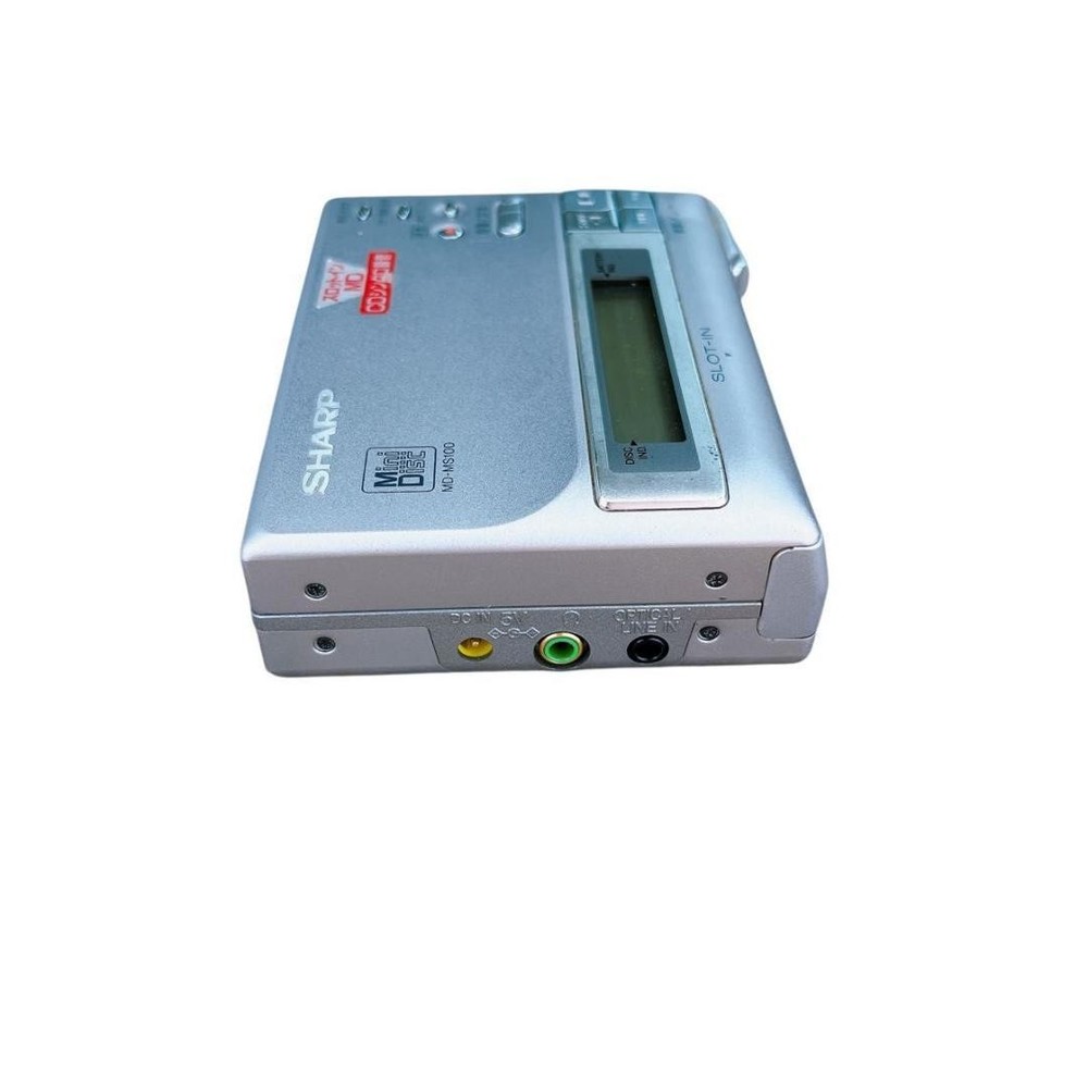 Sharp MD-MS100 Portable MD Player Recorder Mini DIsc With AC Adapter Untested