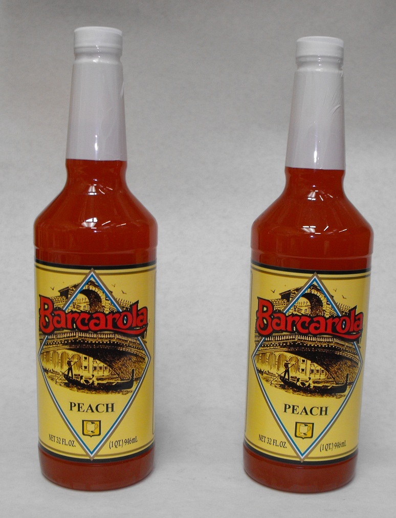 (2 Pack) Gourmet PEACH SYRUP 32oz. Coffee Drink & Italian Soda Flavor Bellinis