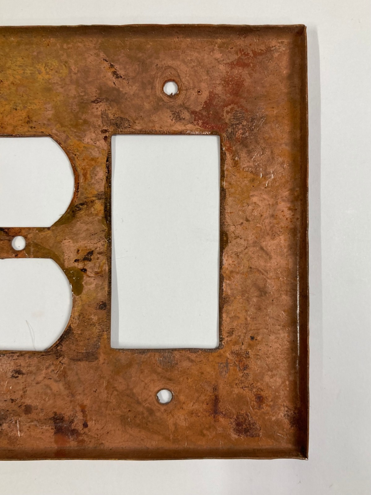 Handmade in Mexico Mottled Metal Switch Plate Cover - Decora with Duplex #907-G