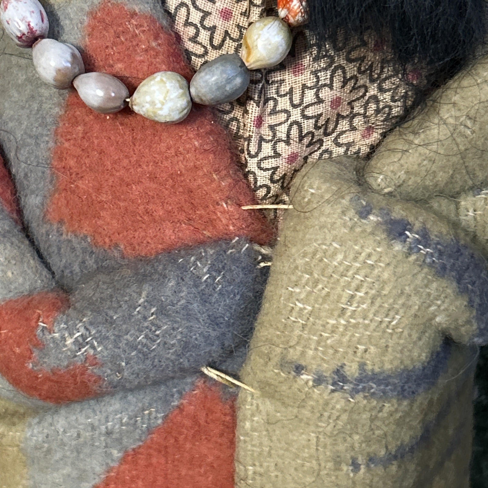 1940s Skookum Bully Good Indian Doll & Papoose 15” Native American