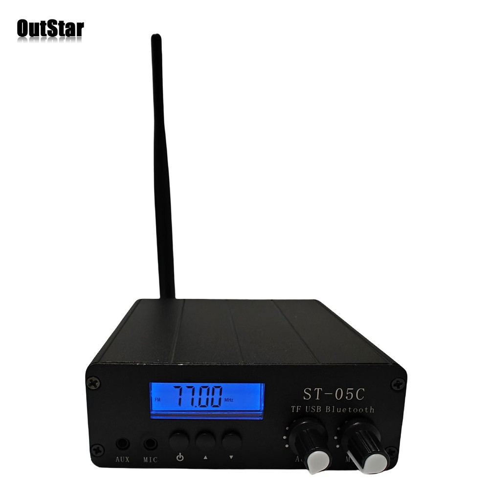 ST-05C 0.2W Bluetooth USB TF Card Stereo FM Broadcast Transmitter 77-108MHz #sz
