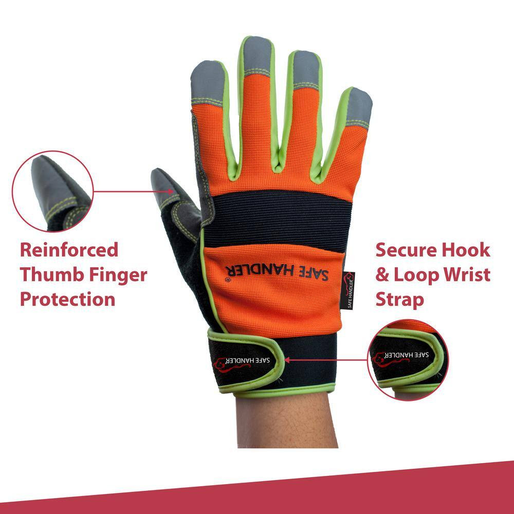 L/XL Reflect Pro Gloves, High Visibility Hook and Loop Wrist Strap (2-Pair)
