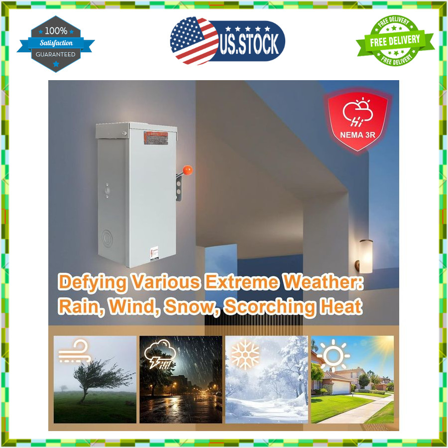 100A Generator Transfer Switch 24000W General-Duty Double-Throw Safety Stability