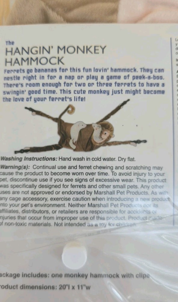 Ferret Hanging Monkey Hammock