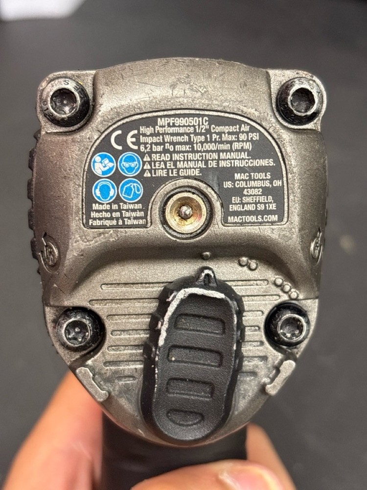 MAC TOOLS MPF990501C HIGH PERFORMANCE 1/2" COMPACT AIR IMPACT (B03099400)