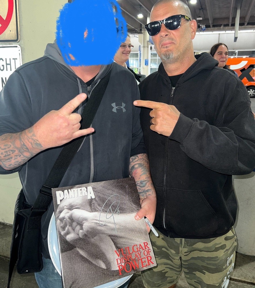 Pantera Signed Drum Phil Anselmo Autographed Drum Rex Brown Signed Drum Proof !