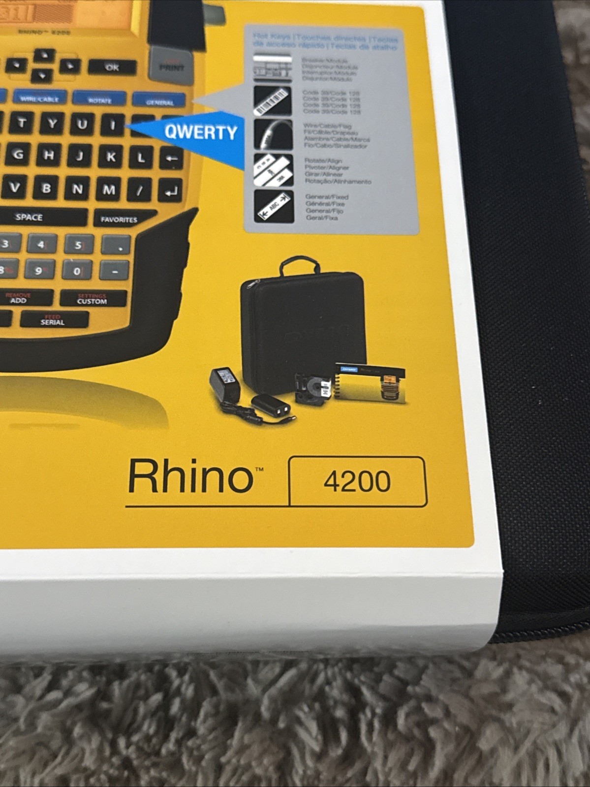DYMO Rhino 4200 All Purpose Labeling Tool Portable Case Kit Label Maker - Sealed