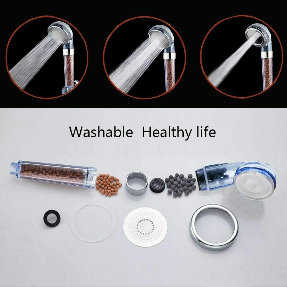 Nosame Shower Head Filter Filtration High Pressure Water Saving 3 Mode Function