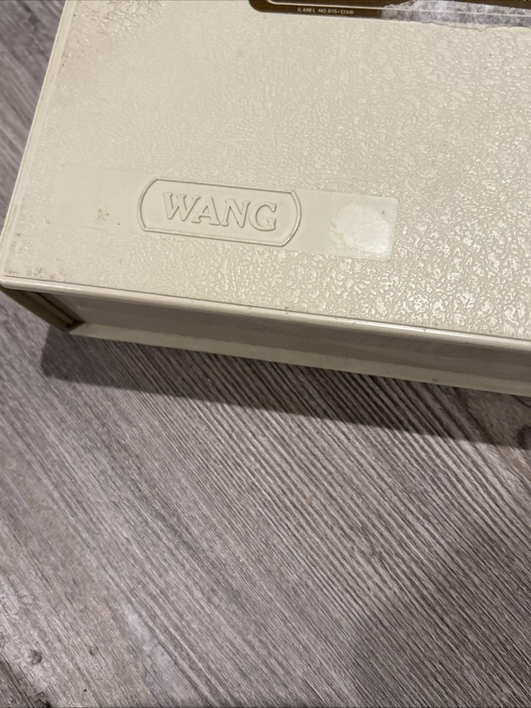 Vintage WANG 8” Floppy Disk Case Holder Beige