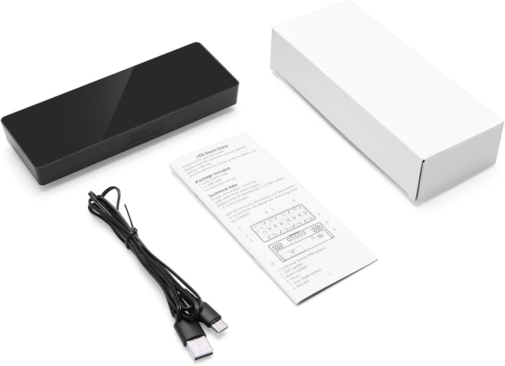 Digital Alarm Clock, Upgraded Small Digital Clock, Digital Clock Large Display,