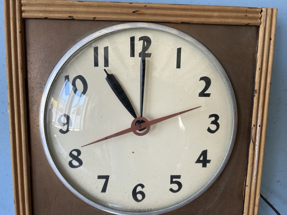Vintage Ship, Nautical ,Resessed Clock , Barometer