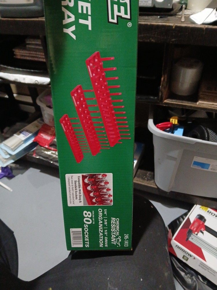 3 piece SaE socket organizing tray